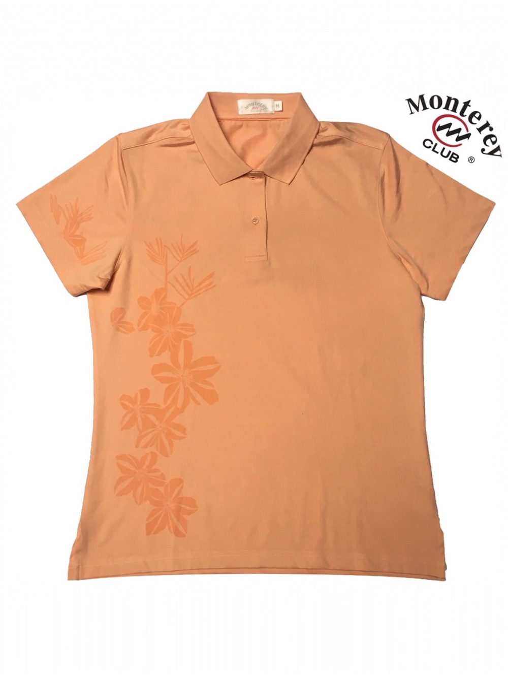 NWT Monterey Club Golf Shirt Polo w/ Dry Swing Performance, Peach Sz M Perfect!